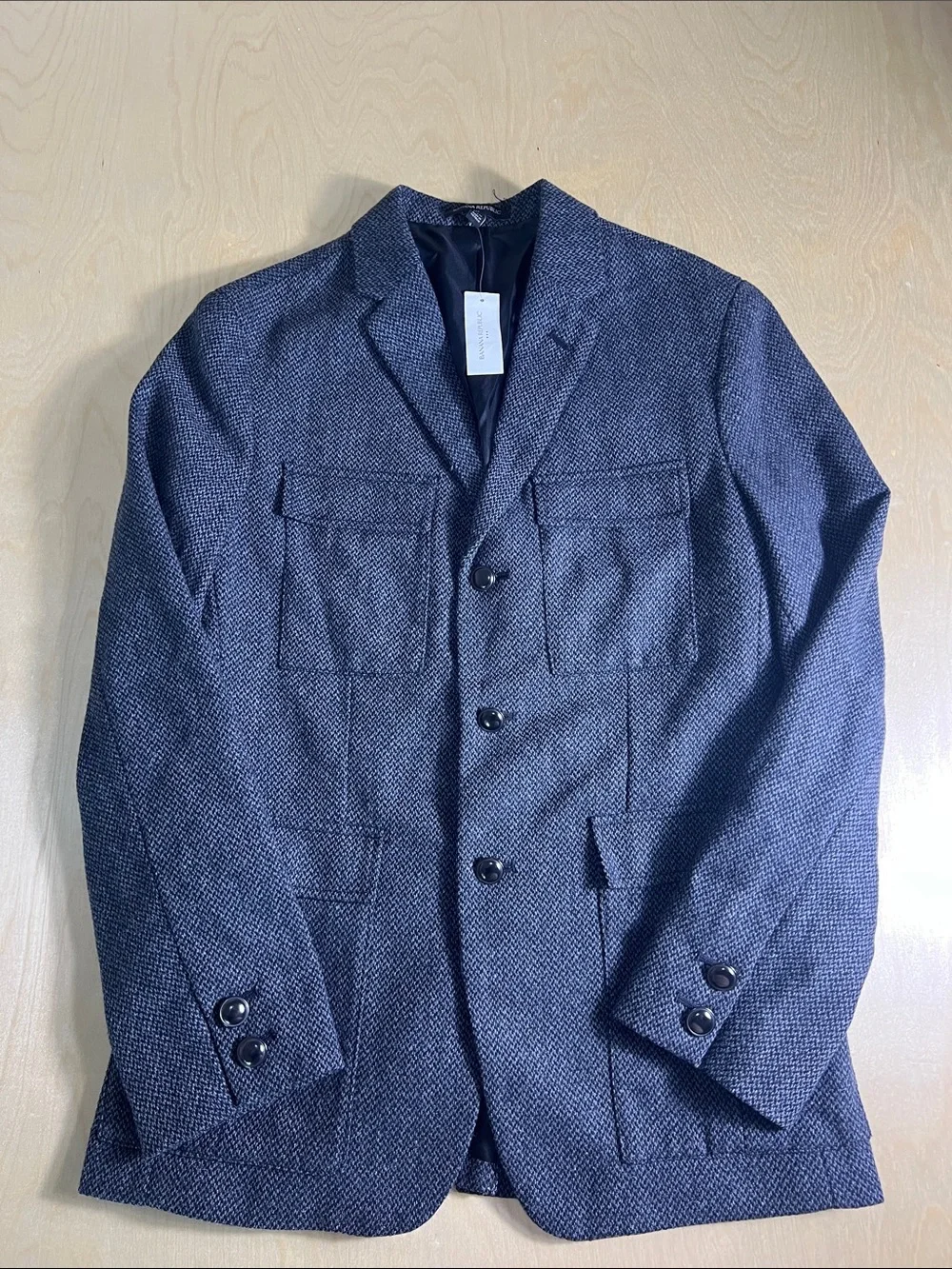 Banana Republic Men's black & Navy wool blend blazer size 38R